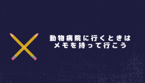 動物病院に行くときはメモを持って行こう